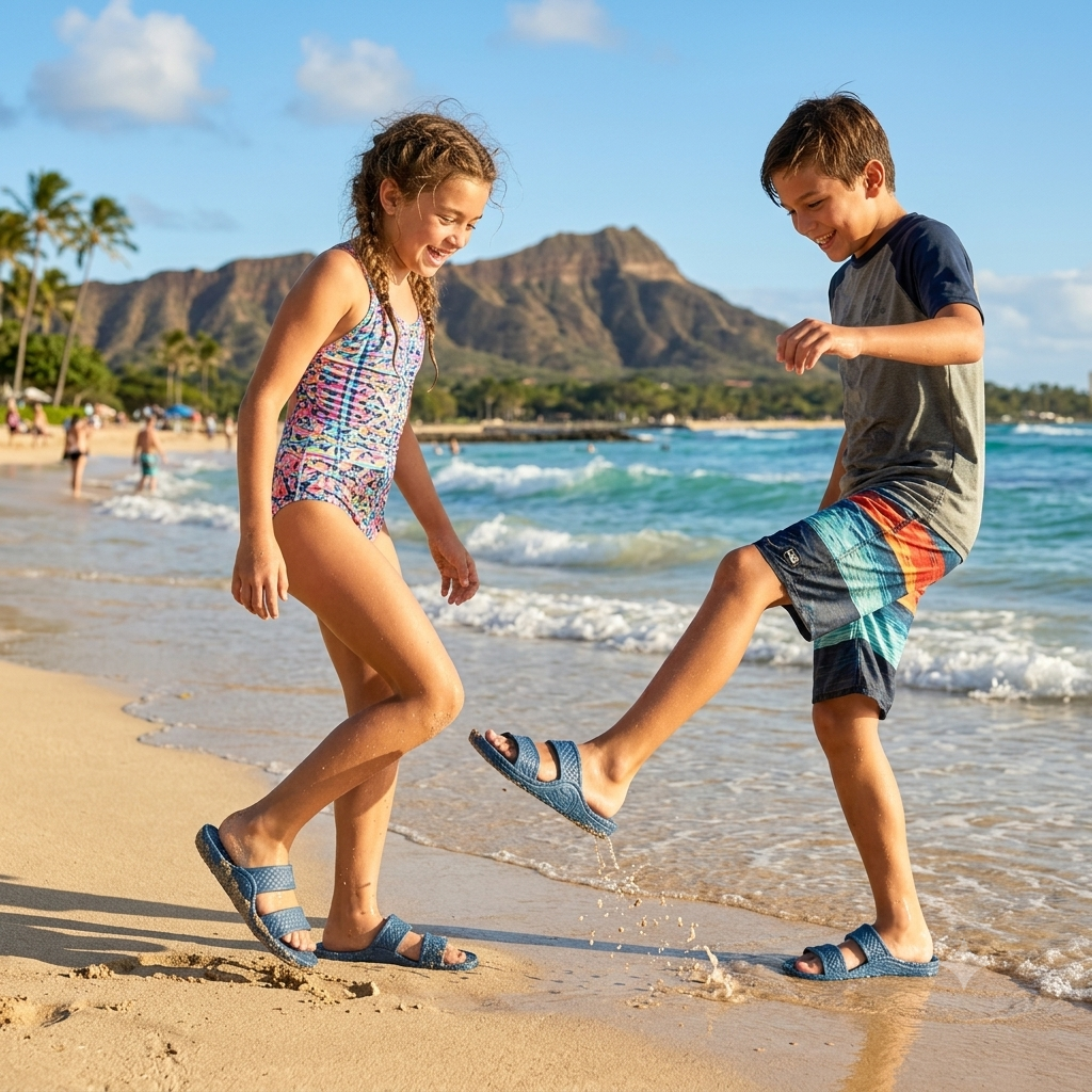 J-Slips Kids Classic Hawaiian Sandals – Lightweight, Flexible, and Perfect for Everyday Play