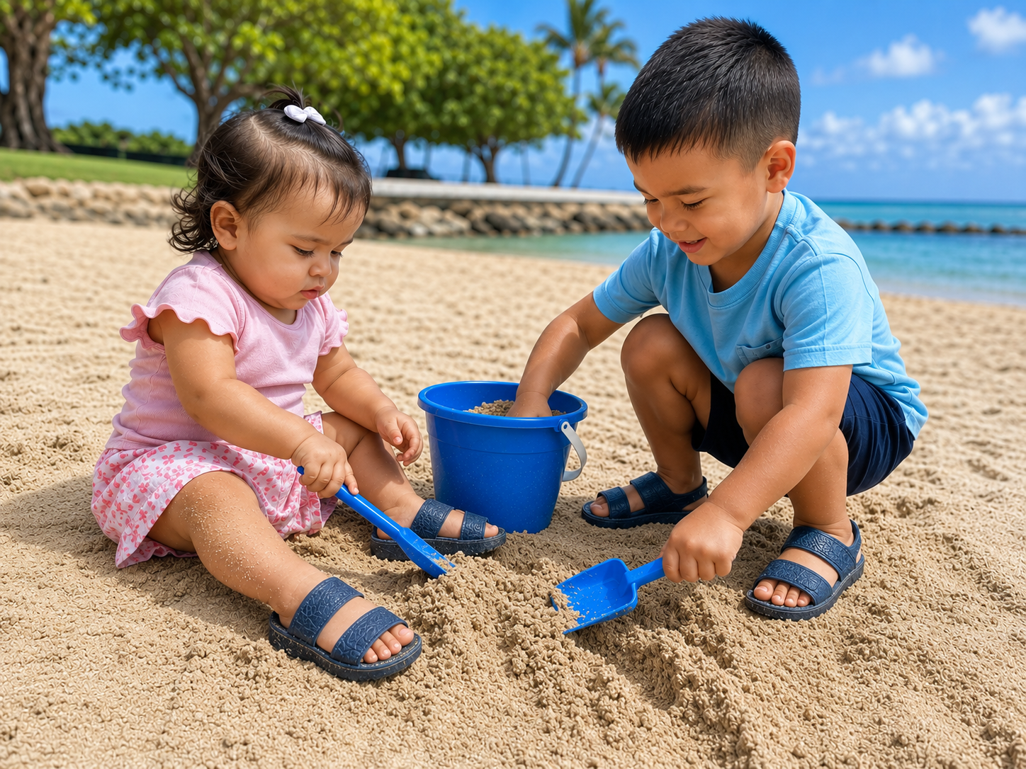 J-Slips Hawaiian🌴Toddler Kids Sandals in Classic Colors w/ Back Strap 🌊