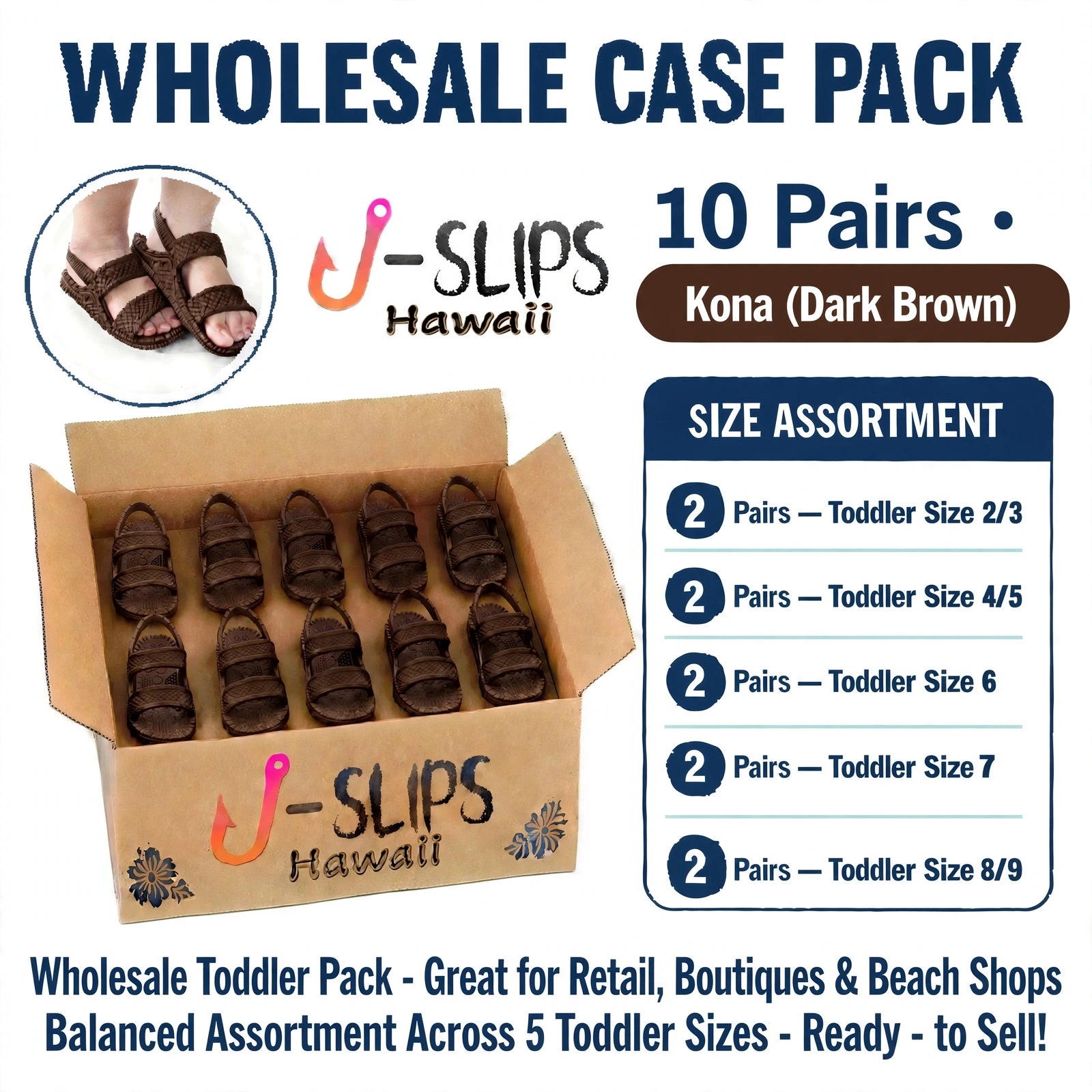 J-Slips Wholesale Toddler Retail / Boutique Case Pack