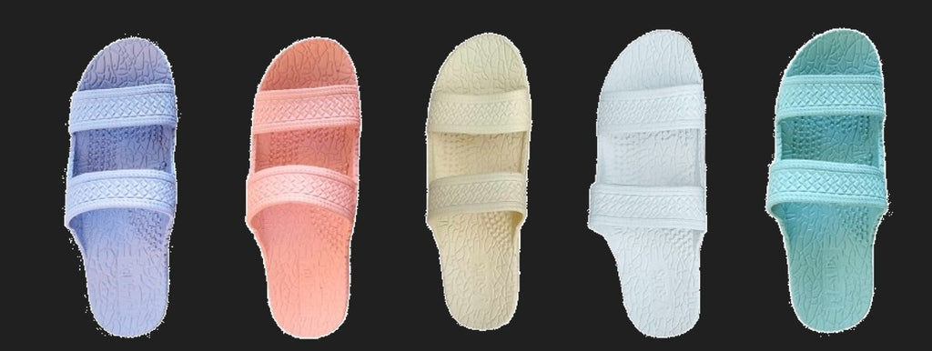J-Slips Hawaiian Girls Sandals – Lightweight, Comfortable Slip-On Beach Slides in Fun Pastel Colors