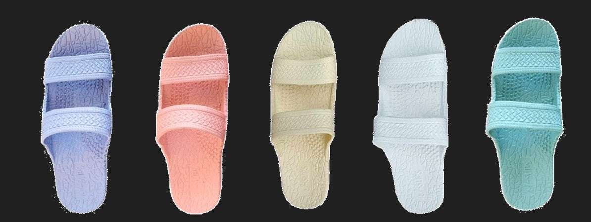 J-Slips Hawaiian Girls Sandals – Lightweight, Comfortable Slip-On Beach Slides in Fun Pastel Colors