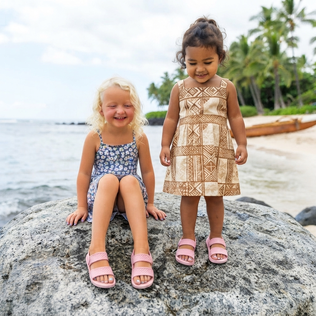 J-Slips Hawaiian Toddler Sandals Pastel w/ Back Strap ✨