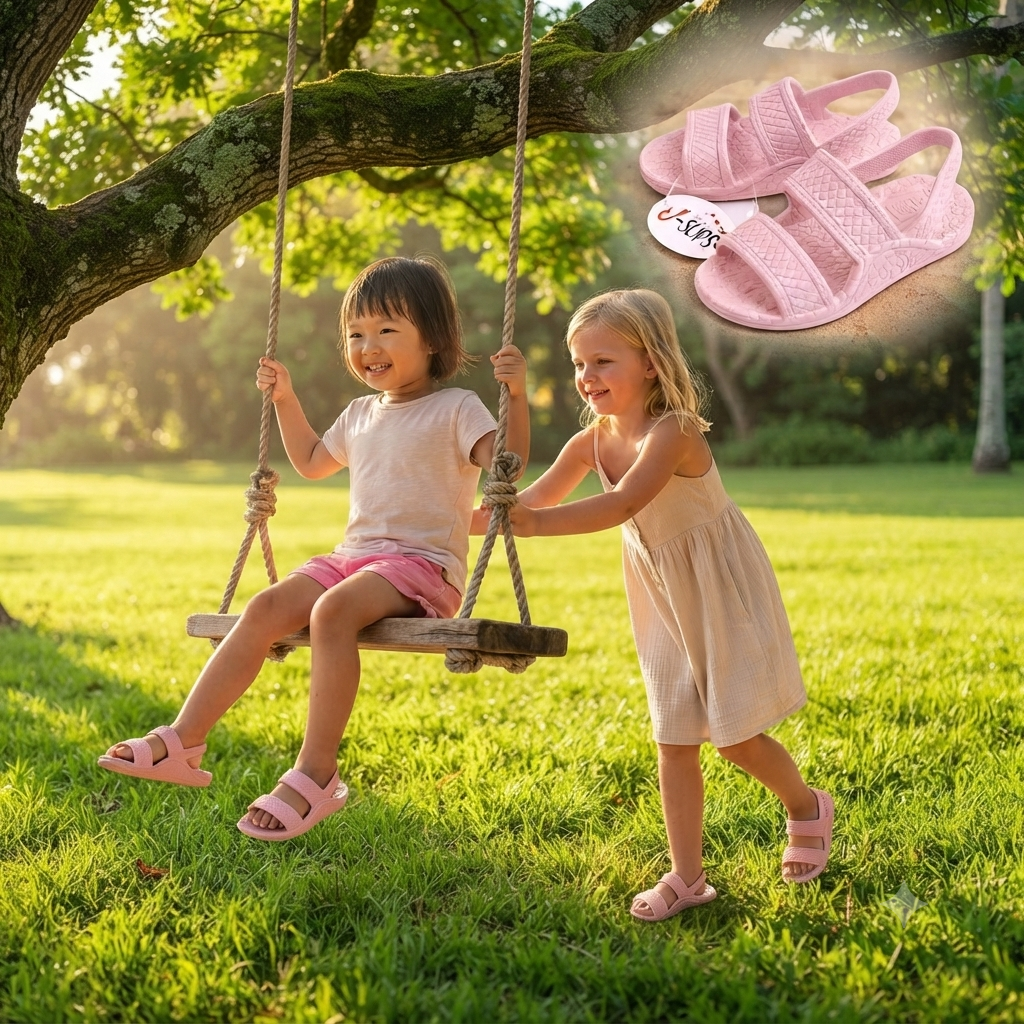 J-Slips Hawaiian Toddler Sandals Pastel w/ Back Strap ✨