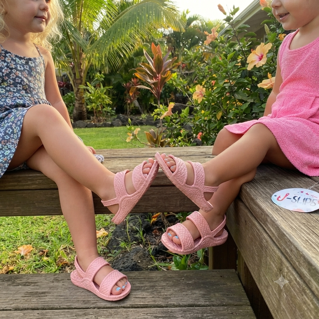 J-Slips Hawaiian Toddler Sandals Pastel w/ Back Strap ✨