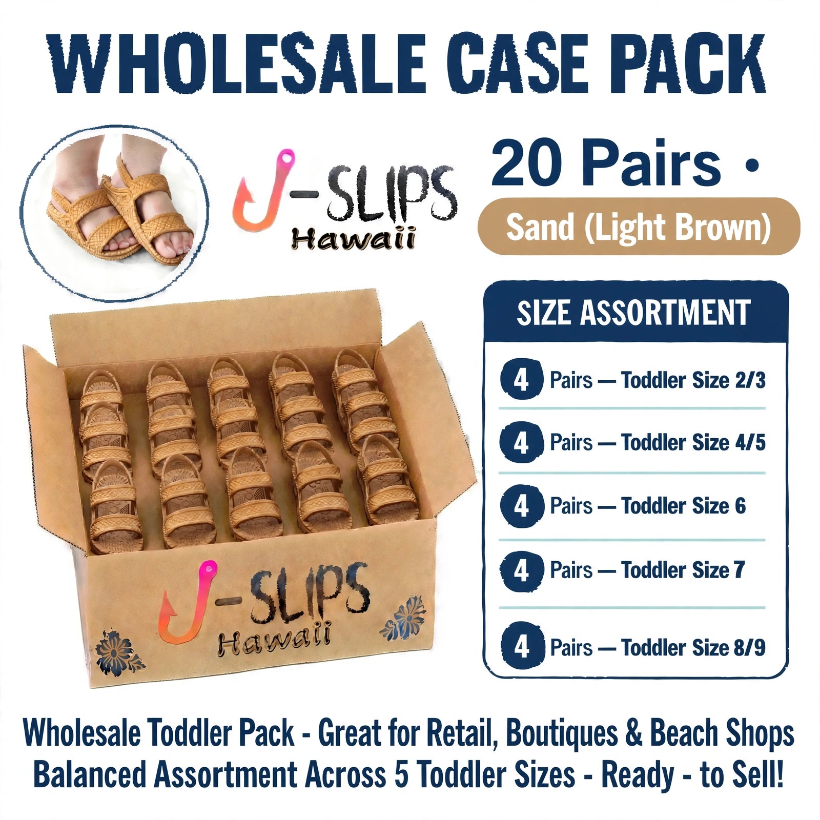 J-Slips Wholesale Toddler Retail / Boutique Case Pack