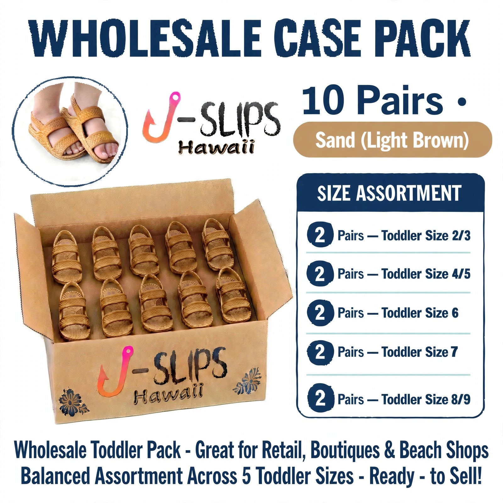 J-Slips Wholesale Toddler Retail / Boutique Case Pack Main image