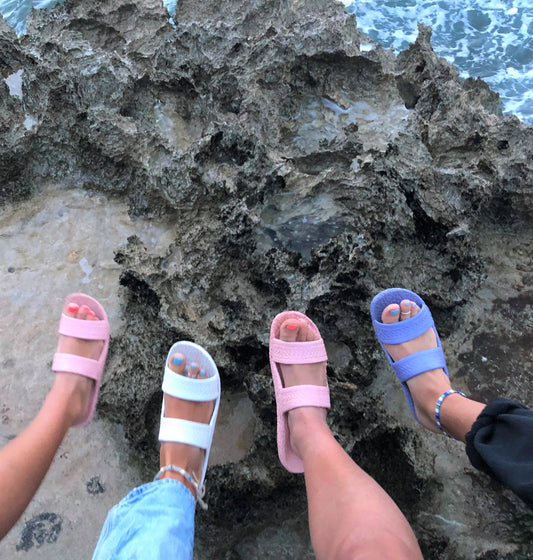 🌸 Kids & Women’s Pastel J-Slips Sandals 🌴