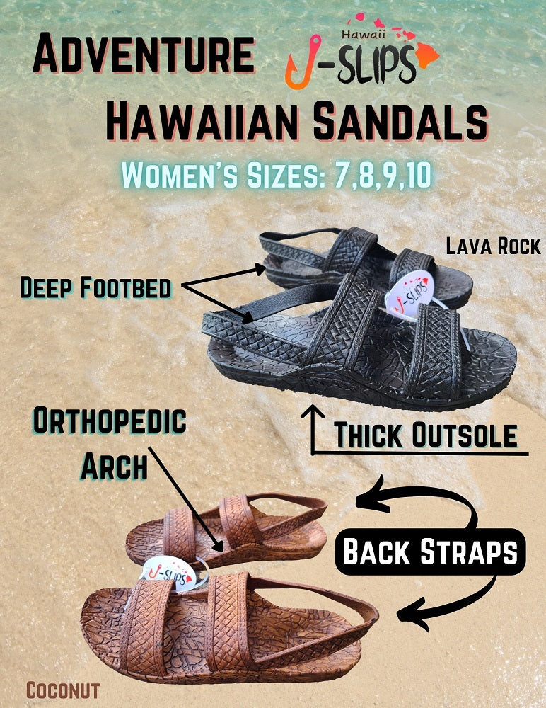 J-Slips Hawaiian Adventure Hiking Sandals with Back Strap & Arch Support Secondary image