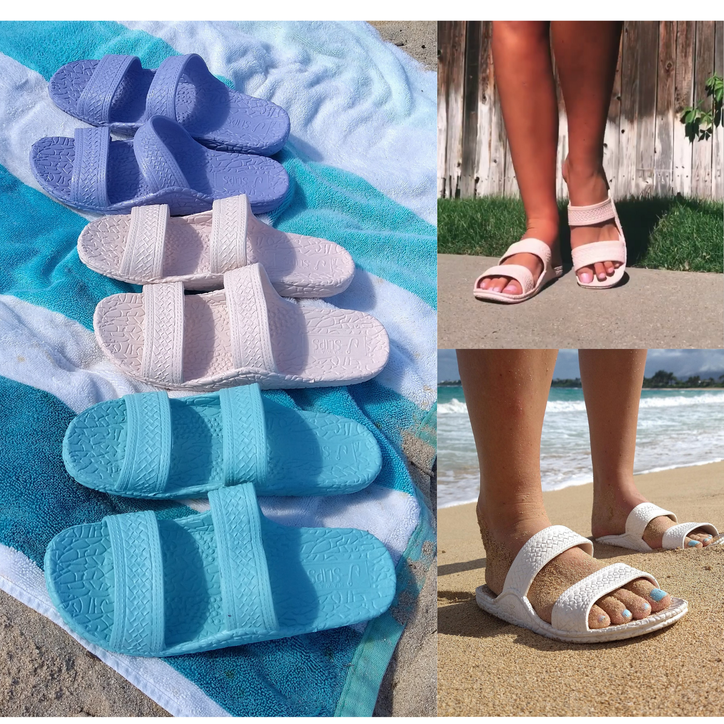 🌸 Kids & Women’s Pastel J-Slips Sandals 🌴